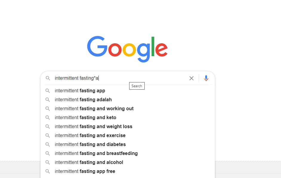 google autosuggest keyword research