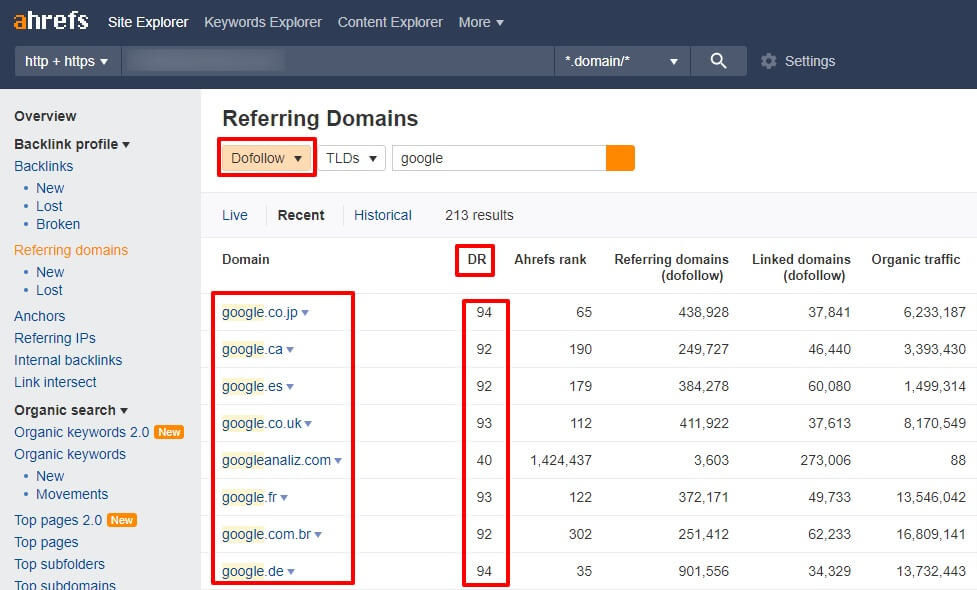 google redirect backlinks