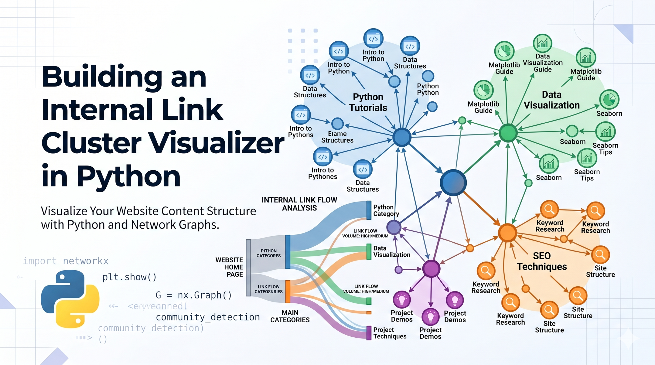 internal link cluster visualizer python streamlit
